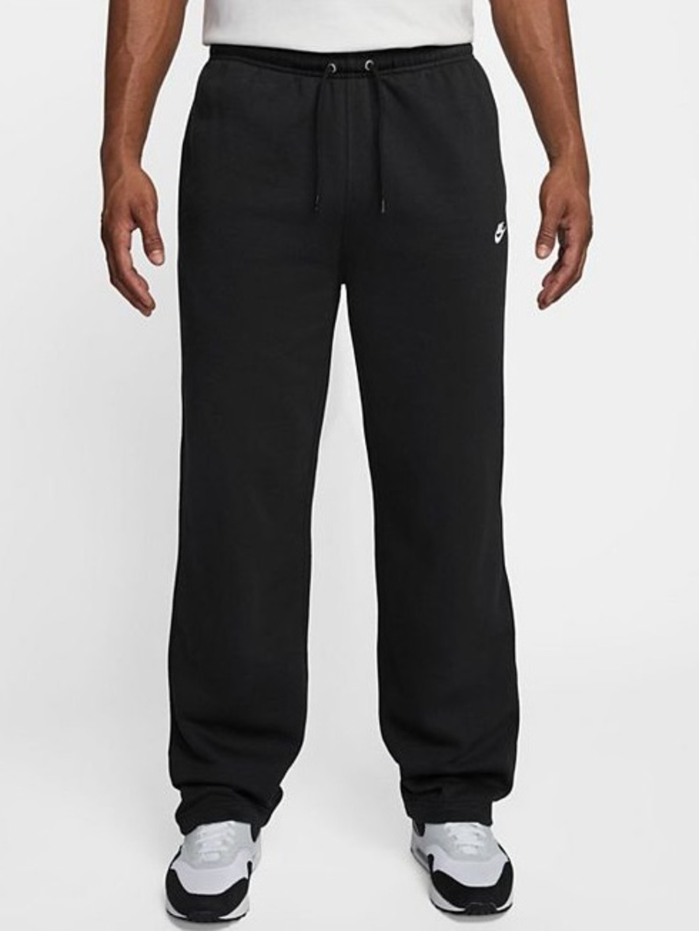 Nike Men’s Open Hem Fleece Pocket Sweatpants, Black, Size XXL